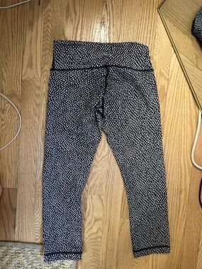 lululemon athletica Black and White Printed High-Rise Leggings